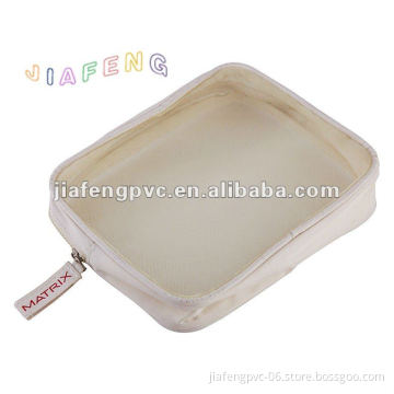 Light Yellow Mesh Piping Packing Bag with Zipper
